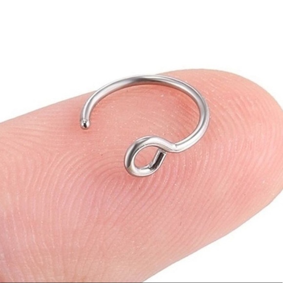 🆕Nose Rings non-piercing 5 piece Surgical Stainless Steel ClipOn Fake No Pierce - Picture 3 of 14